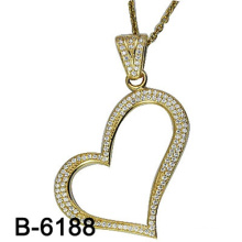 Novo design de moda jóias 925 pingente de prata esterlina com forma de coração